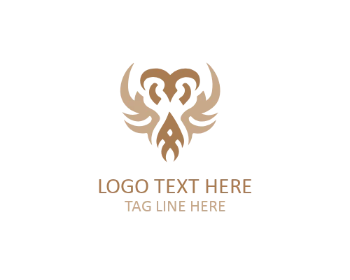 Tribal Rose Symbol Logo