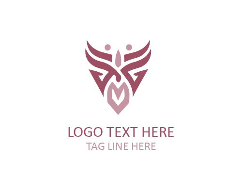 Tribal Skull Emblem Logo