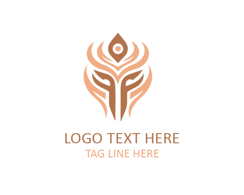 Tribal Skull Tattoo Logo