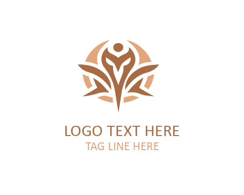 Tribal Sun Emblem Logo
