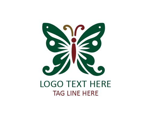Tribal Symbol Butterfly Logo