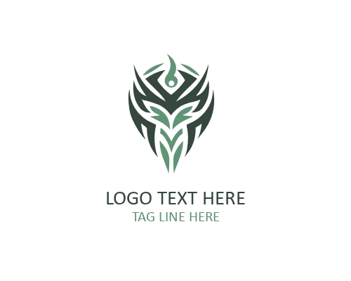 Tribal Thunder Emblem Logo