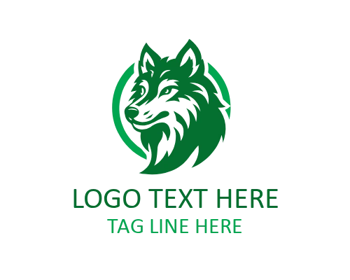 Tribal Wolf Symbol Ancient Style Logo