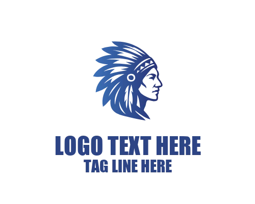 Tribe Chief Symbolic Mask Logo