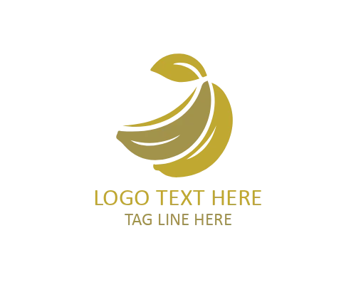 Tropical Banana Flat Logo for Summer and Beverage Brands