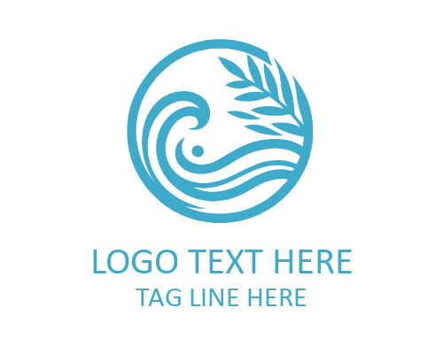 Tropical Beach Emblem Logo for Summer Branding