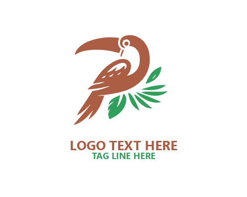 Tropical Bird In Flight Logo