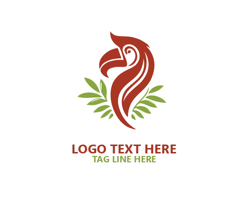 Tropical Bird Outline Logo