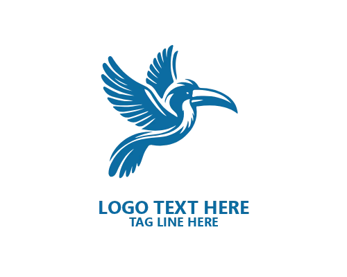 Tropical Bird Silhouette Logo