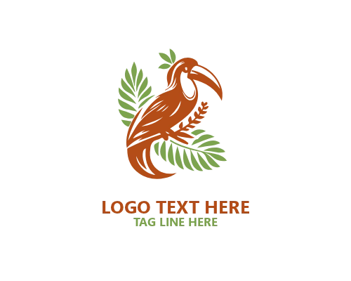 Tropical Bird Sun Logo