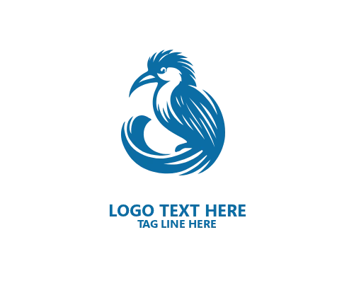 Tropical Bird Sunset Logo