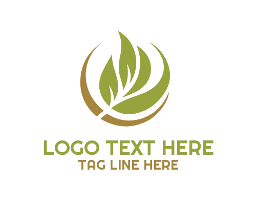 Tropical Green Leaf Logo