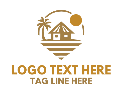  Tropical Hut Resort Logo