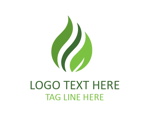 Tropical Leaf Modern Logo