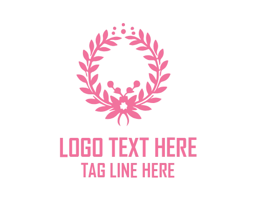 Tropical Leaf Summer Wreath Logo