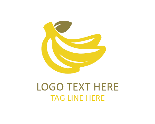 Tropical Outline Banana Logo for Fresh Branding