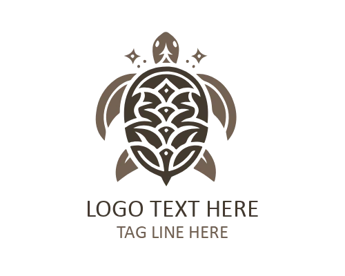Tropical Sea Turtle Beach Logo