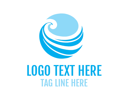 Tropical Sea Wave Logo