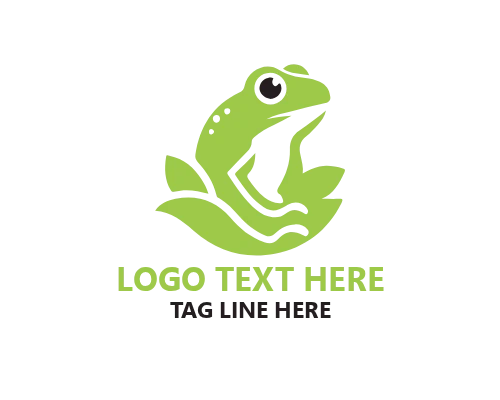 Tropical Style Frog Logo