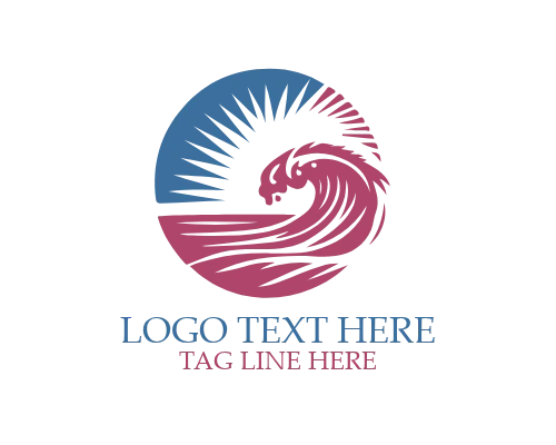 Tropical Surfing Logo for Beach and Adventure Brands