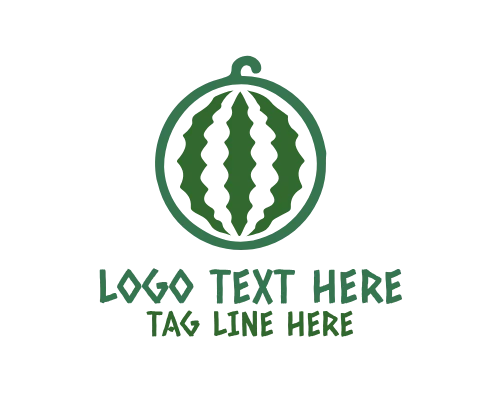 Tropical Watermelon Cocktail Drink Logo