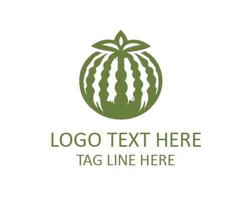 Tropical Watermelon Fruit Logo