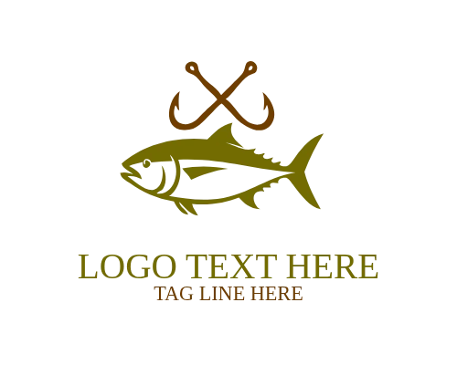 Trout Fishing Minimal Logo
