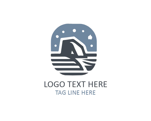 Tumbled Flat Stone Logo for Architecture, Construction, and Landscaping