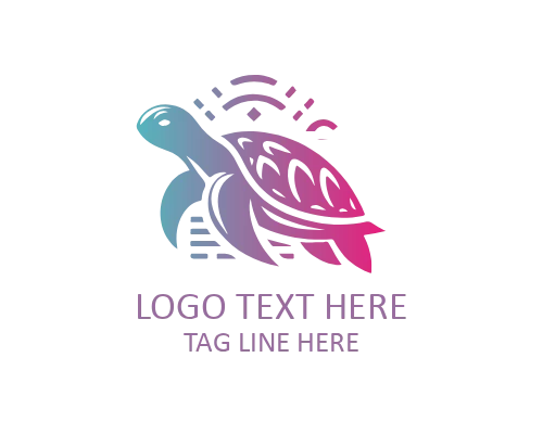 Turtle Shell Pattern Nature Logo