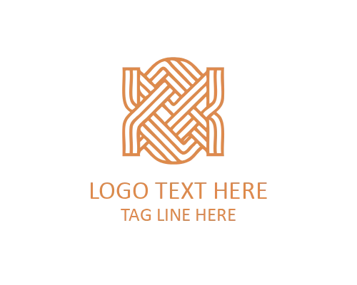 Tweed Textile Logo for Classic Fashion and Fabric Brands