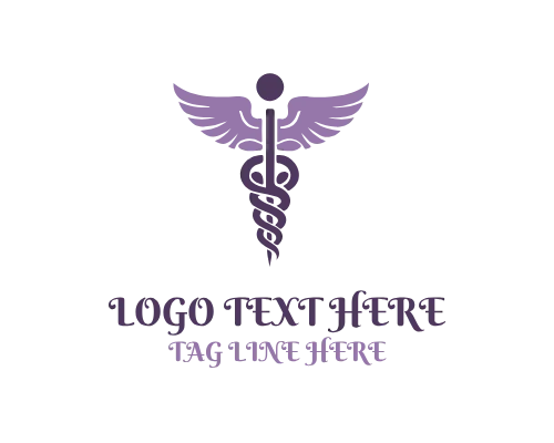 Twin Serpent Caduceus Logo