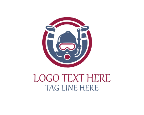 Underwater Diver Logo for Marine and Diving Branding
