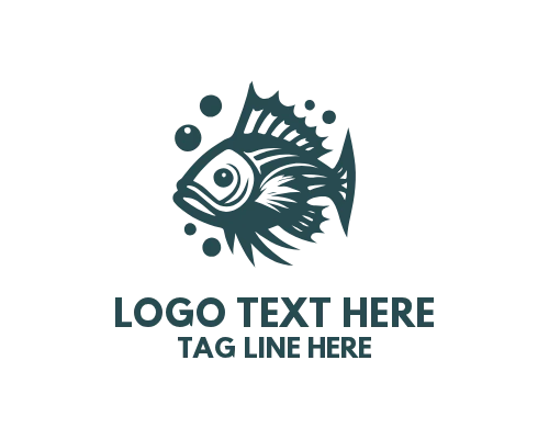 Underwater Marine Fish Logo