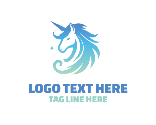 Unicorn Star Emblem Logo