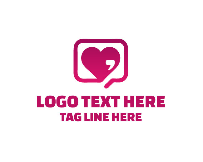 Unique Chat Love Logo