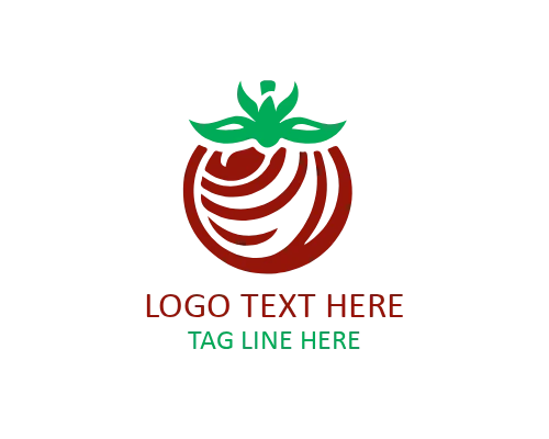 unique Flat Tomato Logo 
