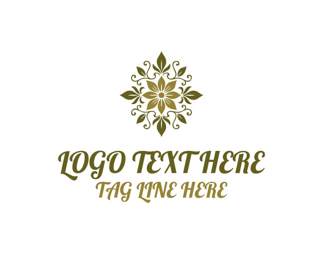 Unique Floral Orchid Logo