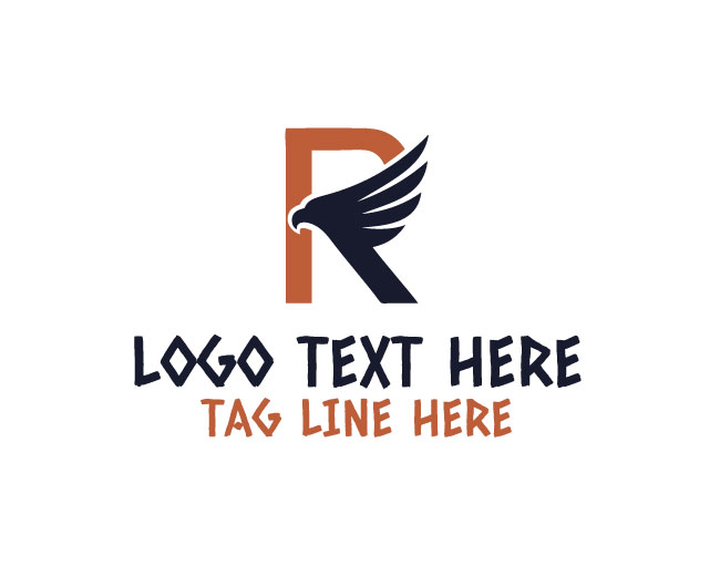 Unique Flying R Bird Logo