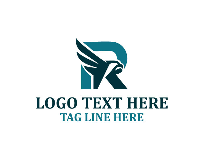 Unique Letter R Bird Logo