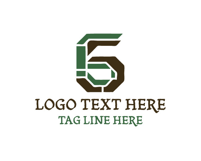 Unique Number 6 Loop Logo