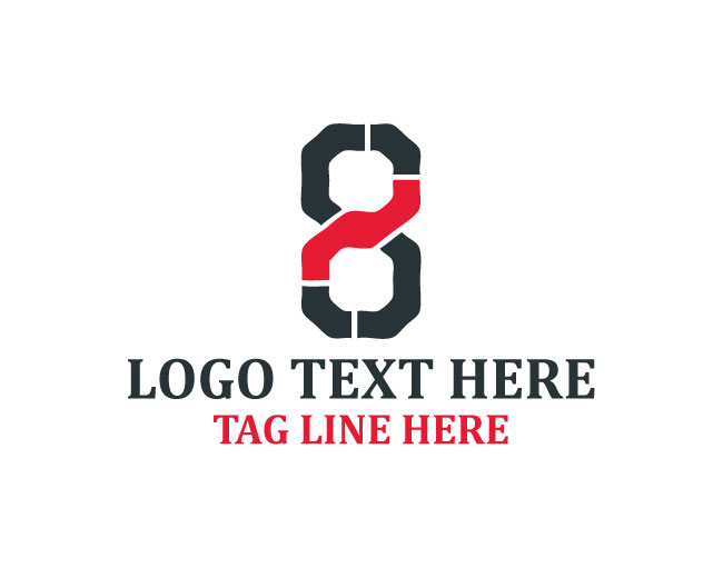 Unique Number 8 Fold Logo
