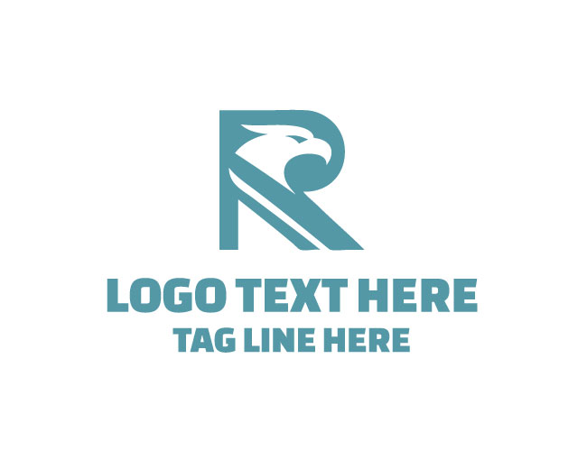 Unique R Bird Crest Logo