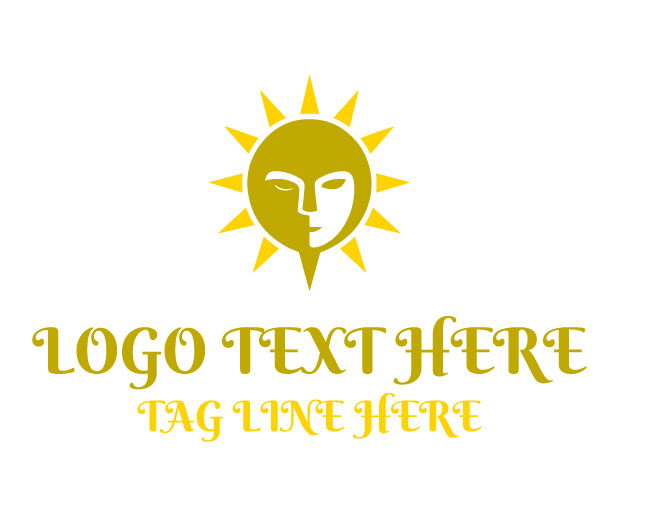 Unique Solar Face Logo