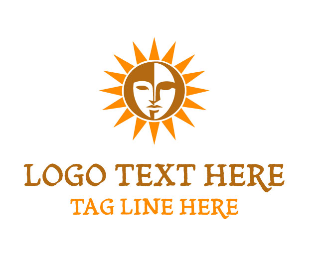 Unique Sun Face Logo