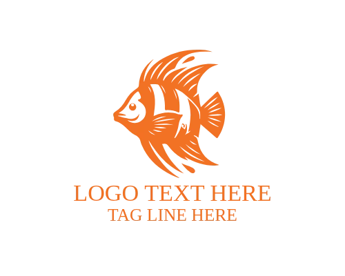 Universal Icon Tropical Fish Flat Logo