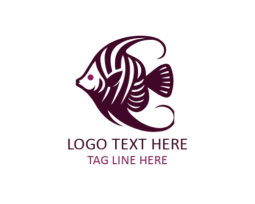  Urban Art Tropical Fish Flat Logo