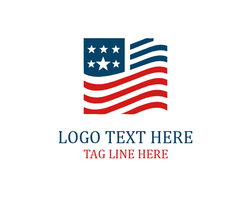 USA Flag Badge Logo