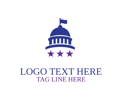 USA Flag Banner Logo