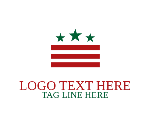 USA Flag Circle Logo