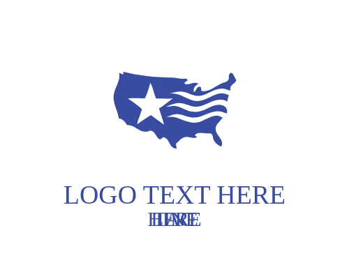 USA Flag Heart Logo
